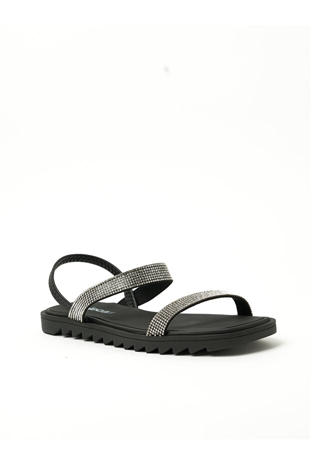 Ladies Flat Sandals Black | Made In Brazil