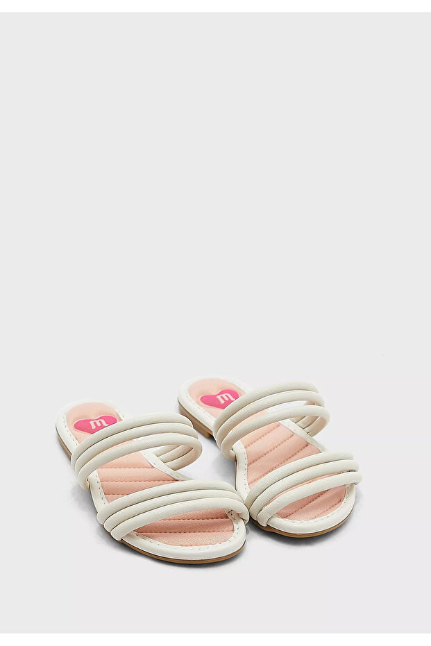 Junior Girls Sandals With Back Strap White | Made In Brazil