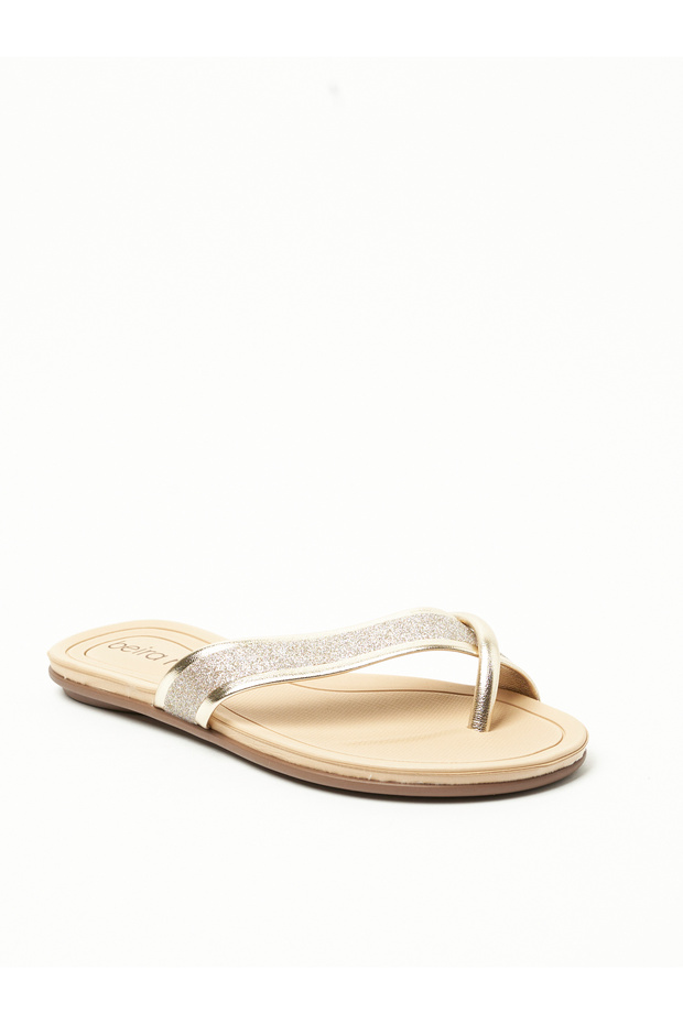 Ladies Flat Sandals Golden | Made In Brazil