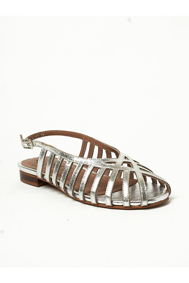 Ladies Flat Sandals Silver | Made In India