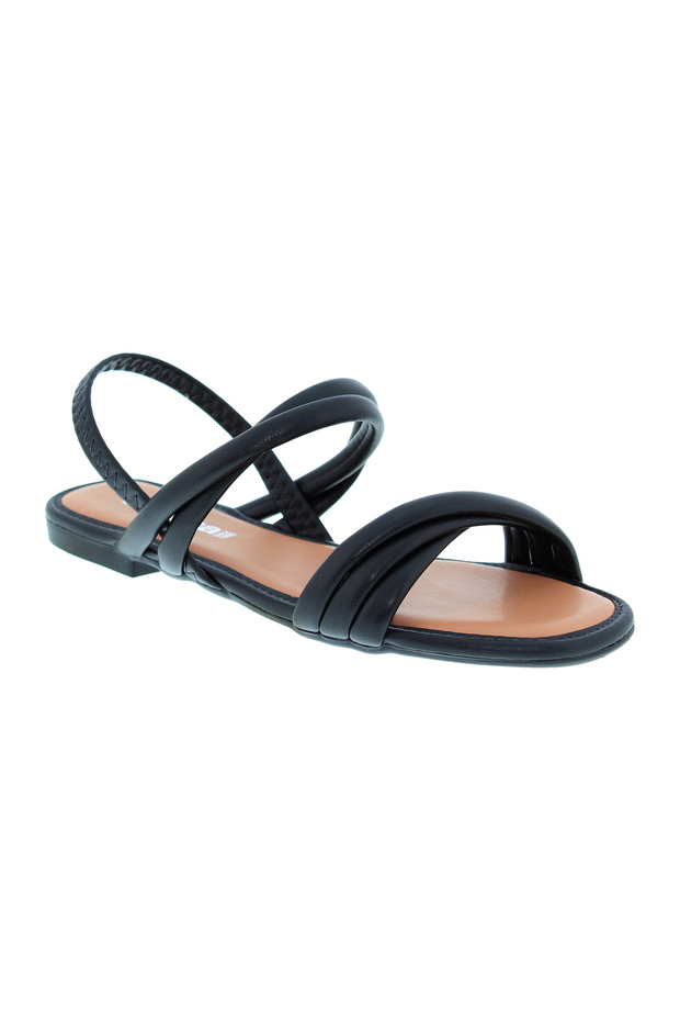 Ladies Flat Sandals Black | Made In Brazil - 1