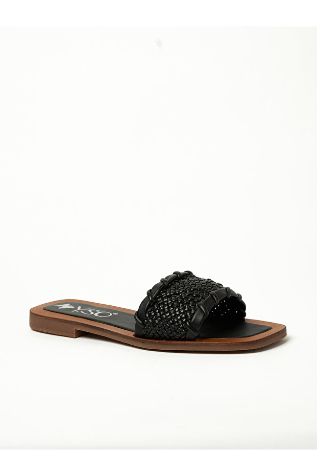 Ladies Flat Sandals Black | Made In India