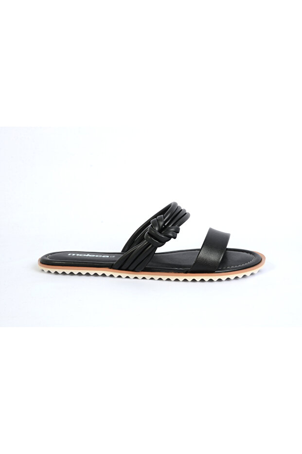 Ladies Flat Sandals Black | Made In Brazil