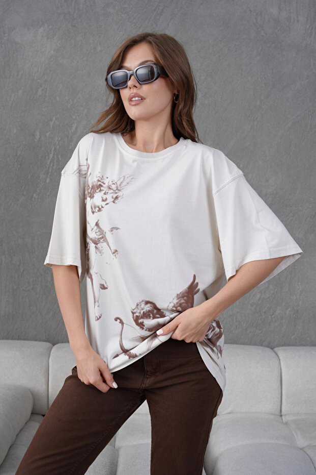 Τυπωμένο πλενόμενο μπλουζάκι Casual Basic - 1