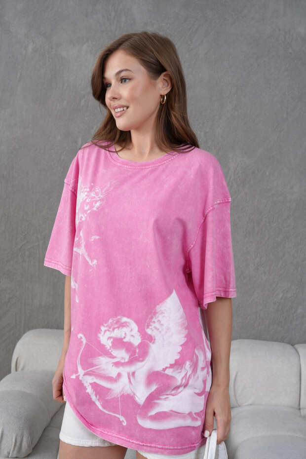 Τυπωμένο πλενόμενο μπλουζάκι Casual Basic - 8