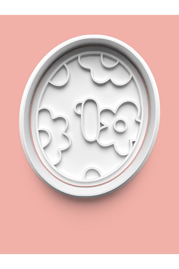 Patterned Letter O Cookie Mold and Sugar Dough Mold