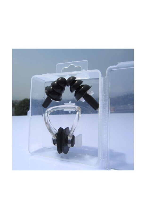 مجموعة سدادة الأذن والأنف باللون الأسود - 3