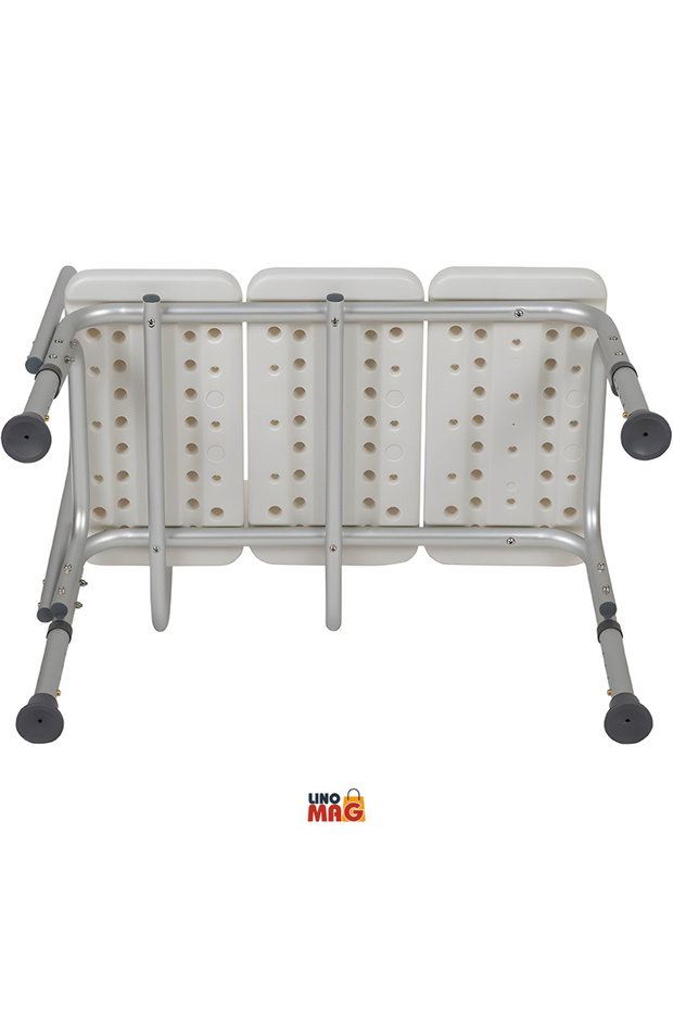 ® Bath Transfer Bench, Adjustable Height, Reversible Backrest & Handle, White - 7