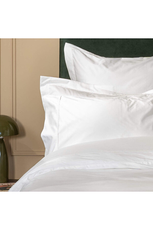غطاء وسادة فاخر من القطن الساتان عادي 2 قطعة Valon Oxford 60x80 سم 210 Tc