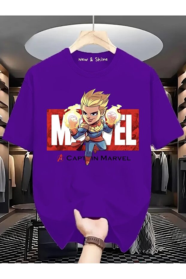 Superhero Captain Printed Oversize T-Shirt