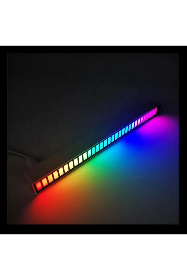 2'li Rgb Çubuk Müzik & Ses Animasyonlu Ekolayzer (ŞARJLI-TAŞINABİLİR) Siyah 18cm (2 adet) - 4