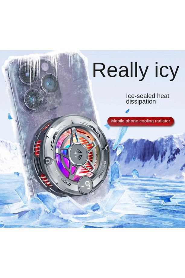 K20 Magsafe Destekli Telefon Soğutucu Radyatör Kablolu Rgb Fan Aluminyum Mıknatıslı ve Mandallı - 5