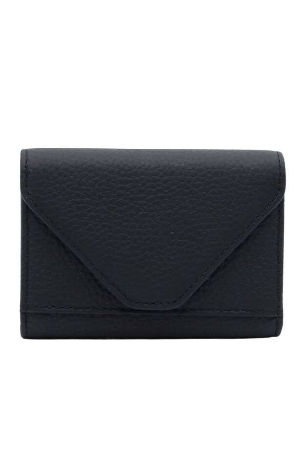 Genuine Leather Accordion Card Holder Wallet