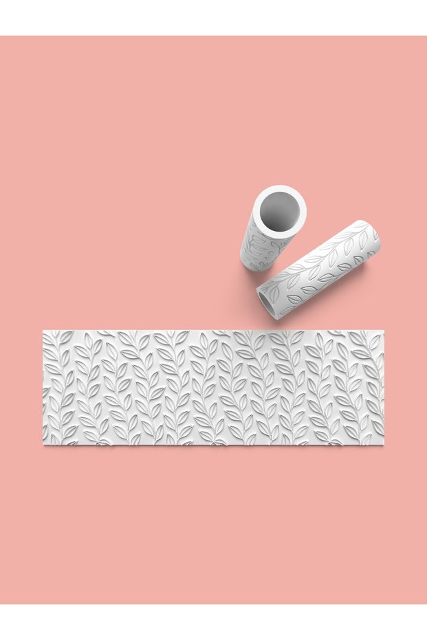 Dough Ceramic Polymer Clay Pattern Giving Roller Cylinder 10 cm Length 0857-8