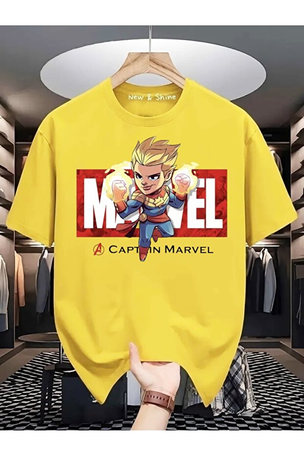 Superhero Captain Printed Oversize T-Shirt
