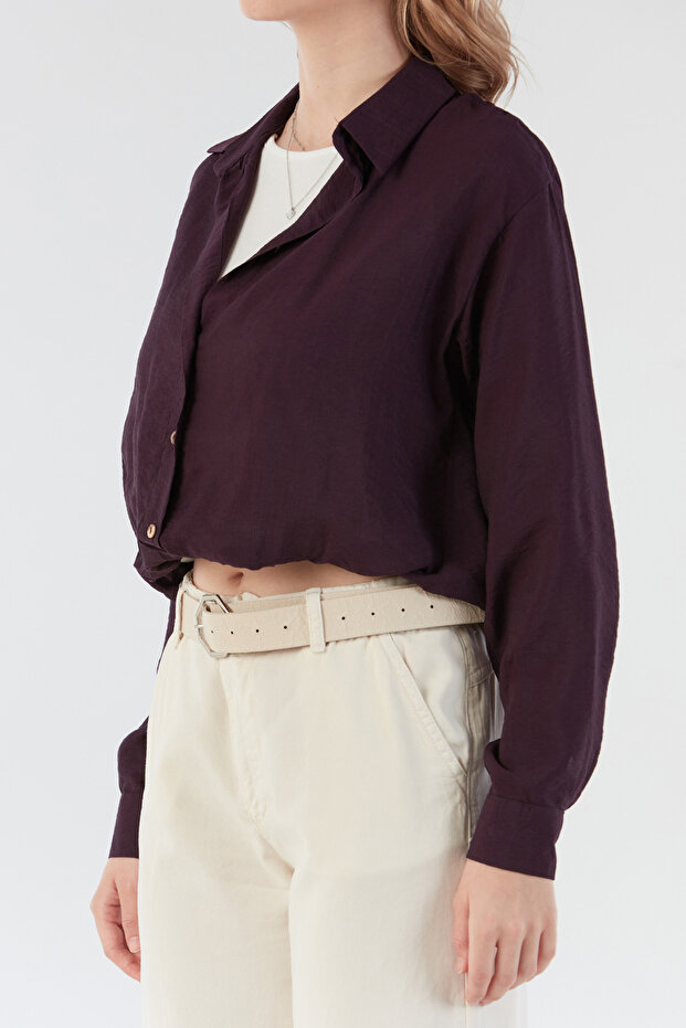 Basic Body Detaylı Kolyeli Gömlek - 5