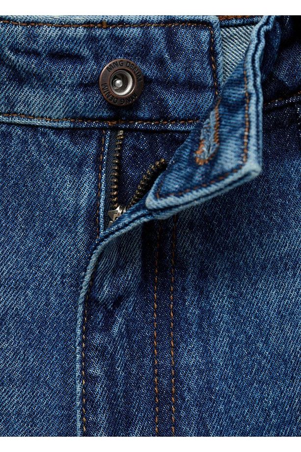 Regular fit jean bermuda şort - 8