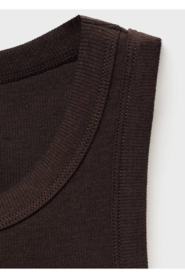 Gestrickte Baumwollbluse aus Gummi - 8