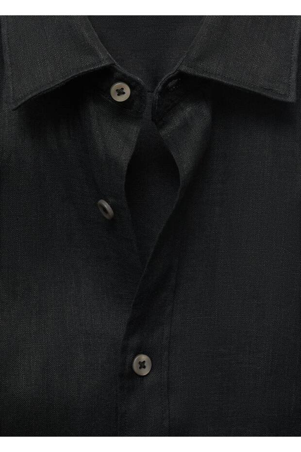 %100 keten gömlek - 6