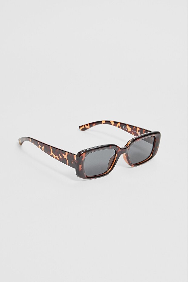 Tortoiseshell rectangular sunglasses - 3