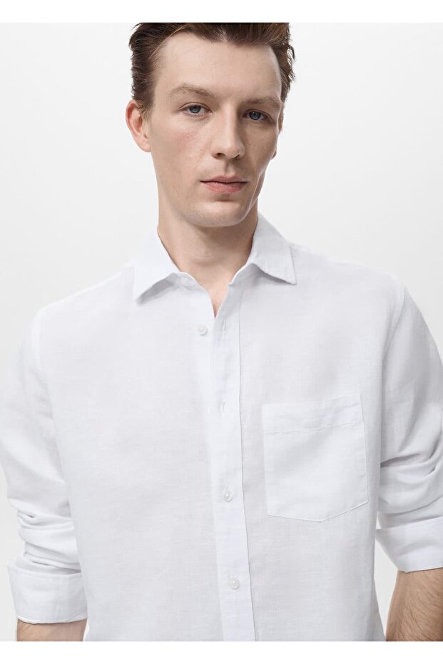 Cepli keten gömlek - 5