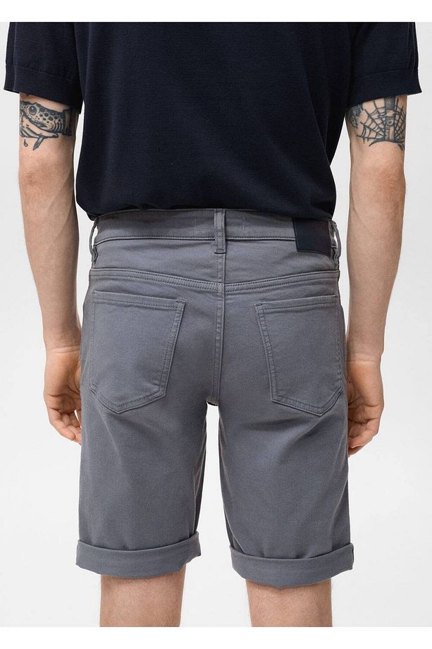 Slim fit kot bermuda şort - 7