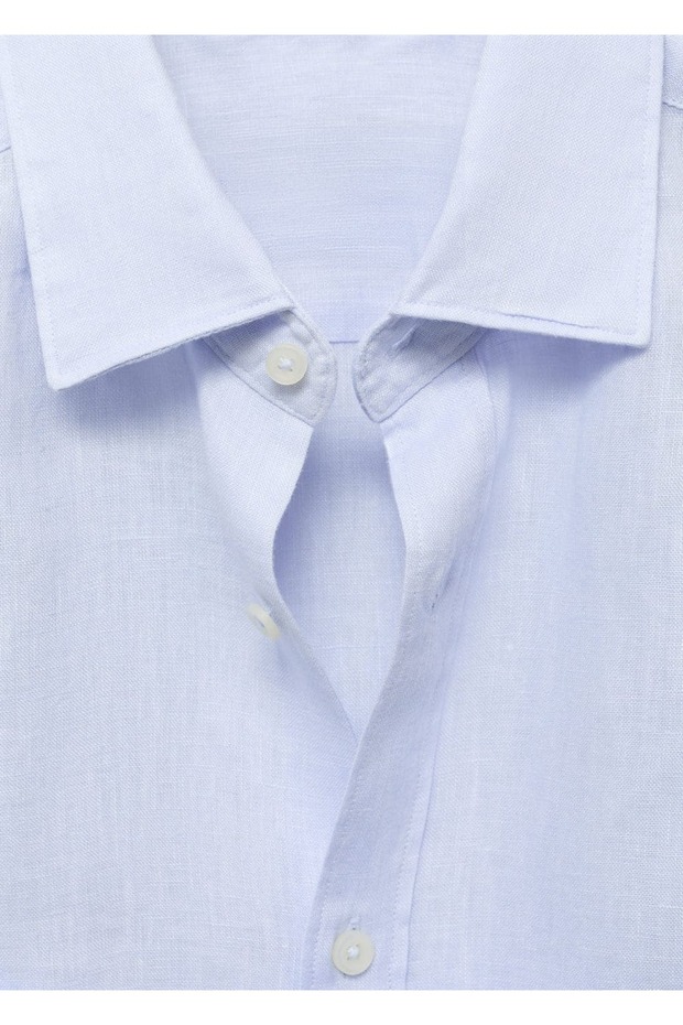 %100 keten gömlek - 6