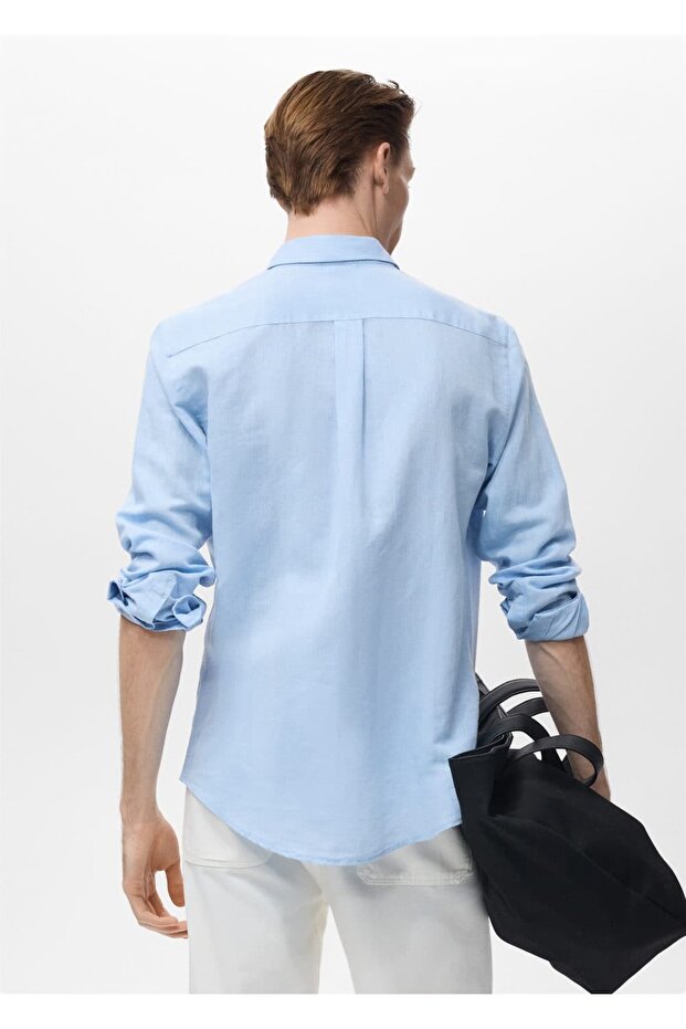 Cepli keten gömlek - 4