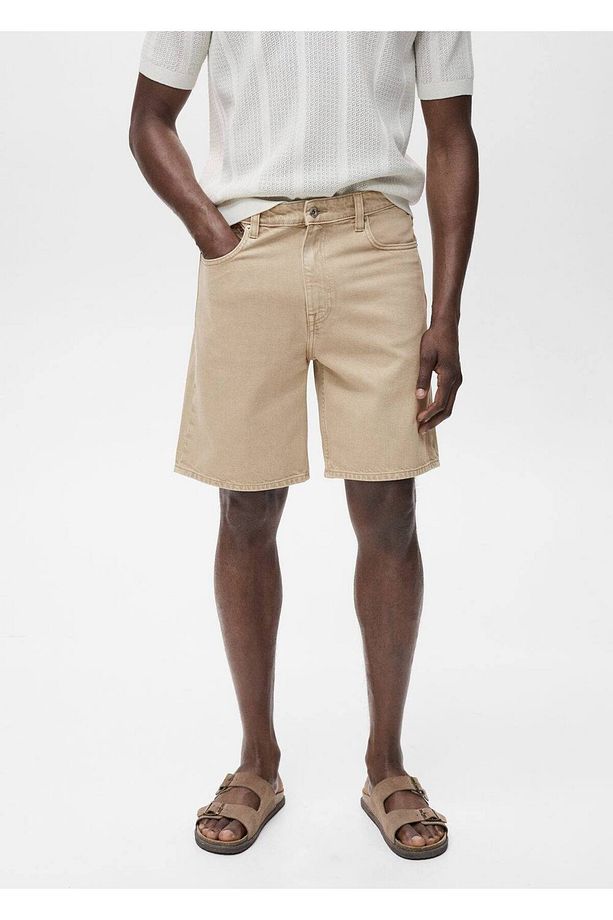 Regular fit jean bermuda şort - 1