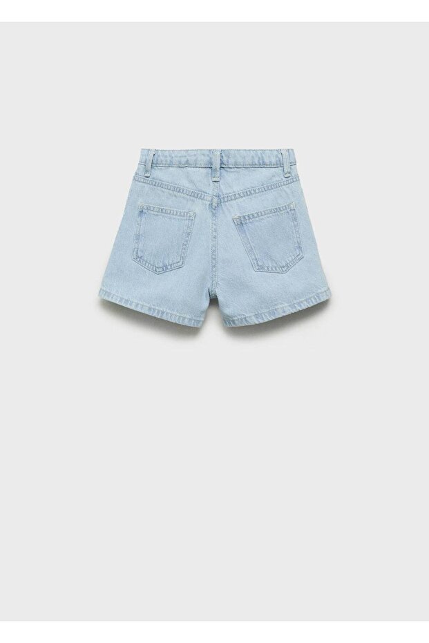 İşlemeli pamuklu şort - 2