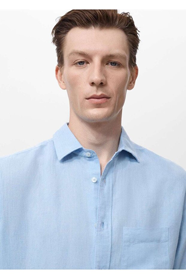 Cepli keten gömlek - 6