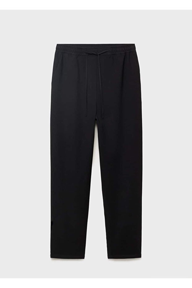 Bağcıklı dökümlü pantolon - 3