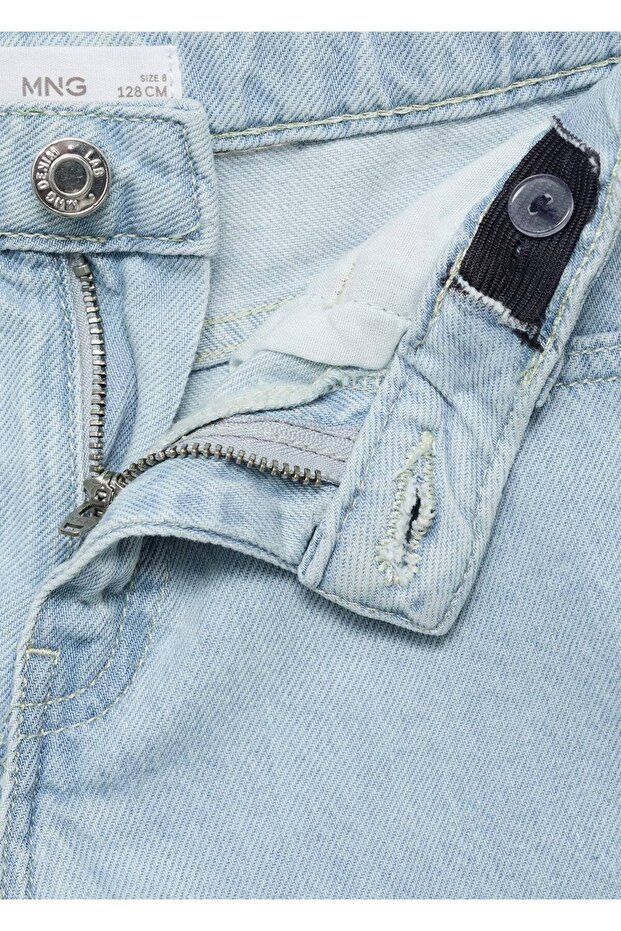 İşlemeli pamuklu şort - 3