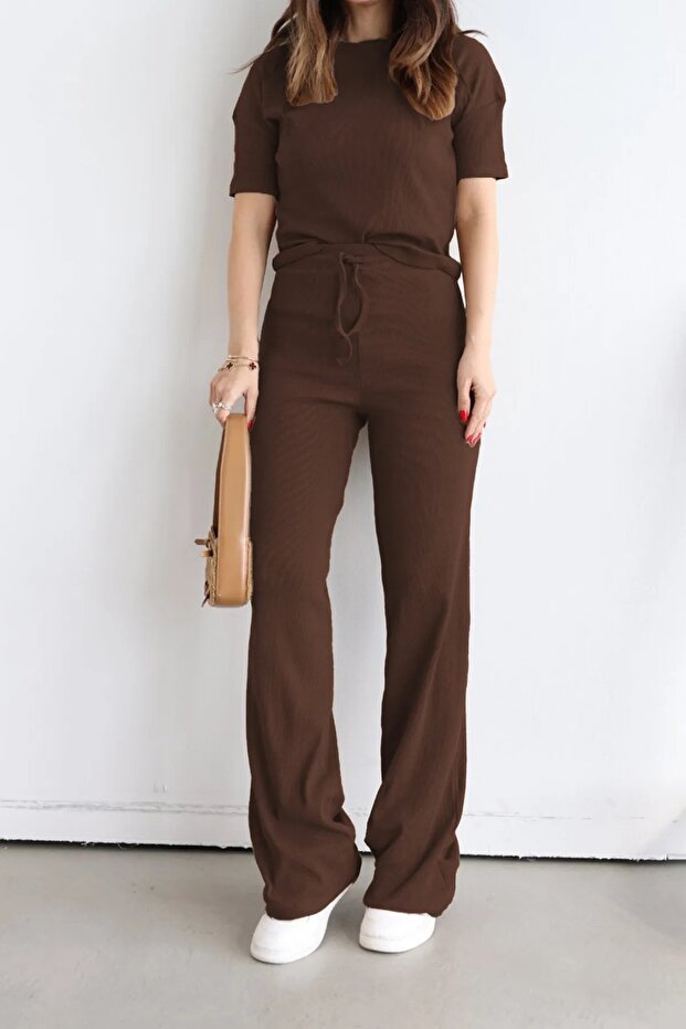 Women's Plain Ribbed Summer Suit