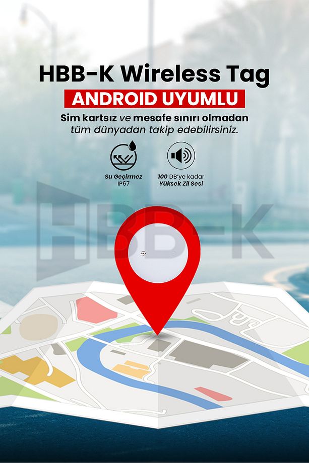 Android Wireless Airtag Akıllı Takip Cihazı Siyah (sadece Android Uyumlu) - 5