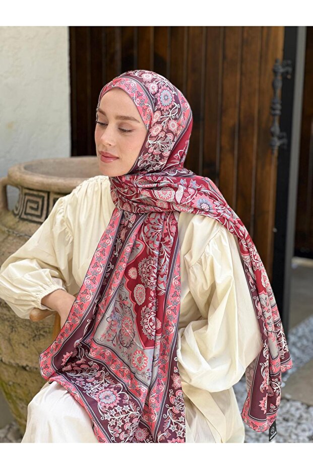 Rose Pattern Tanca Shawl - 3