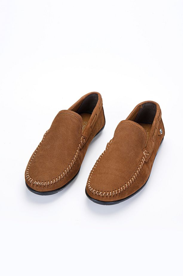 Velto Taba Nubuk %100 Hakiki Deri Erkek Loafer Ayakkabı - 2