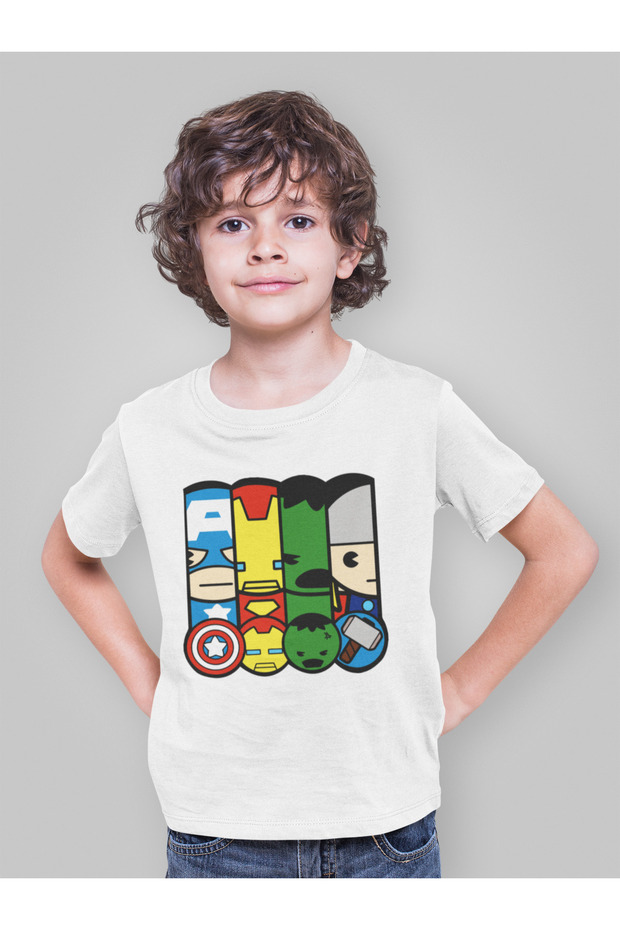 Captain America, Ironman, Hulk, Thor Printed Unisex Avengers Avengers Movie Kids T-Shirt (1-12 Years)