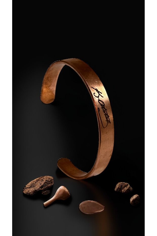 100% Pure Copper Bracelet Mustafa Kemal Ataturk Unisex Adjustable Bracelet