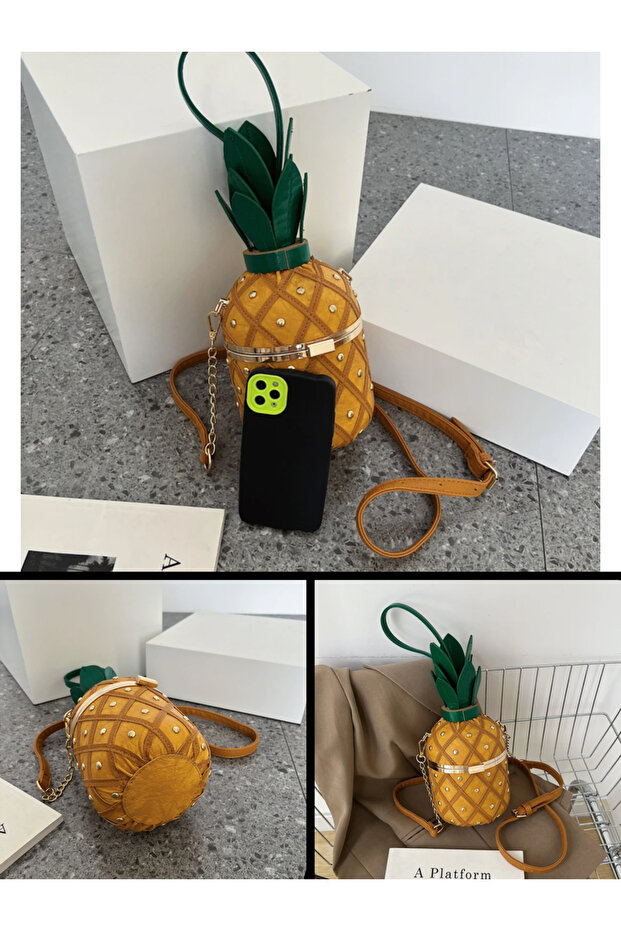 Ananas Tasarım Çanta - 6