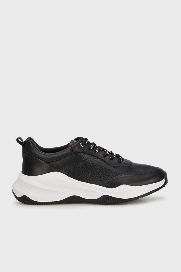 Hakiki Deri Kalın Taban Sneaker Ayakkabı Erkek AYAKKABI 15219737S1 - 1