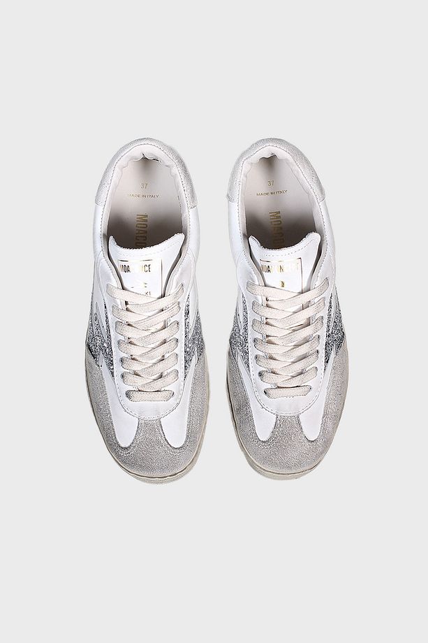 Deri Logolu Sim ve Süet Detaylı Vintage Sneaker Ayakkabı AYAKKABI MG630CO - 3