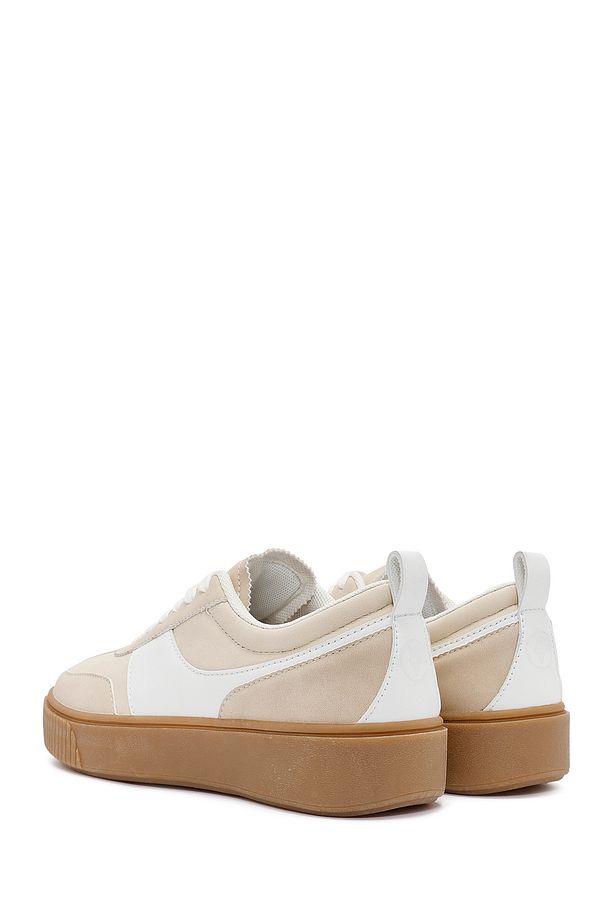 ACBC x Derimod Kadın Bej Bağcıklı Süet Sneaker 25SFD435210 - 5