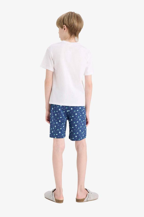 Erkek Çocuk Pijama Takımı Baskılı Kısa Kollu Üst Desenli Şort E2693a825hs - 6