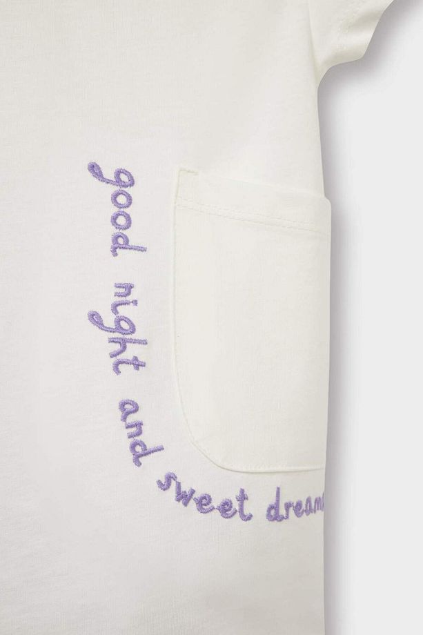 Kız Bebek Pijama Takımı Kısa Kollu Penye Üst Esnek Belli Şort E1548a525hs - 4