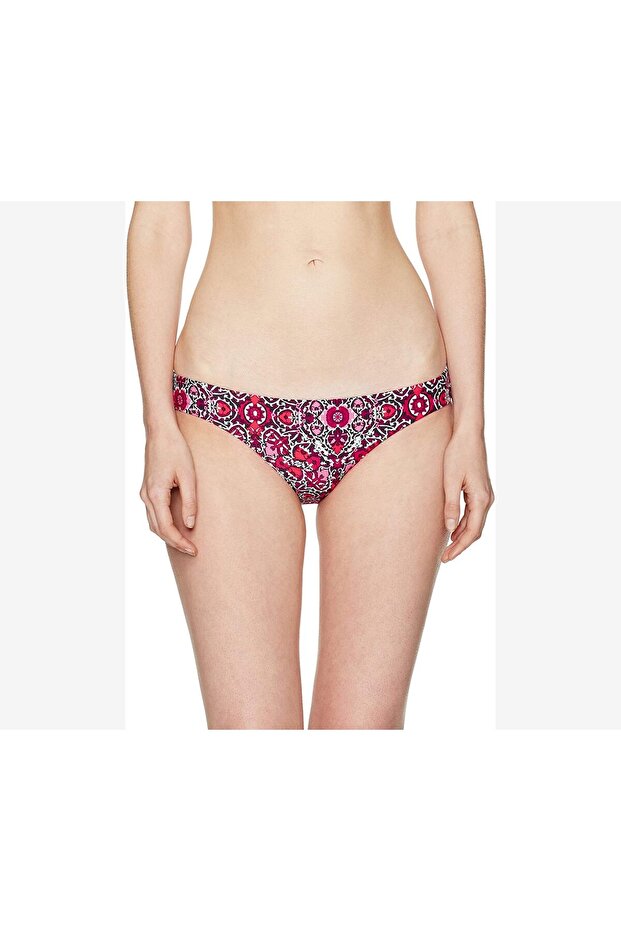 Women Allover Print Pull On Bikini Bottom, Multicolor
