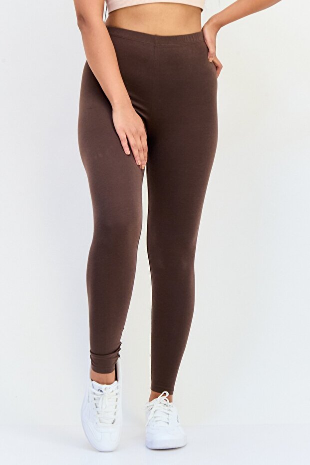 Women 2 Pieces Full Length Plain Leggings, Multicolor