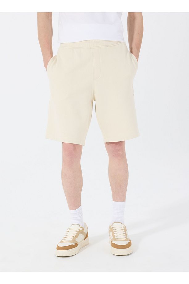 Bej Erkek Loose Fit Desenli Sweat Şort M5GD10KCN01G1V7 CLOVIS SHORTS - 3