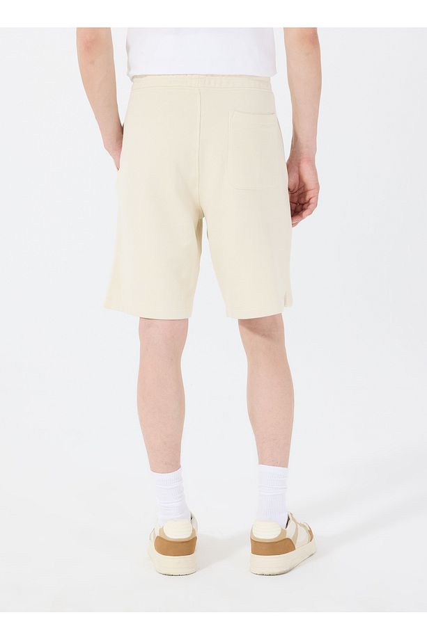 Bej Erkek Loose Fit Desenli Sweat Şort M5GD10KCN01G1V7 CLOVIS SHORTS - 5