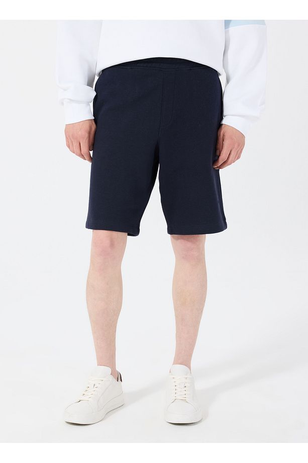 Lacivert Erkek Loose Fit Desenli Sweat Şort M5GD10KCN01G7V2 CLOVIS SHORTS - 3